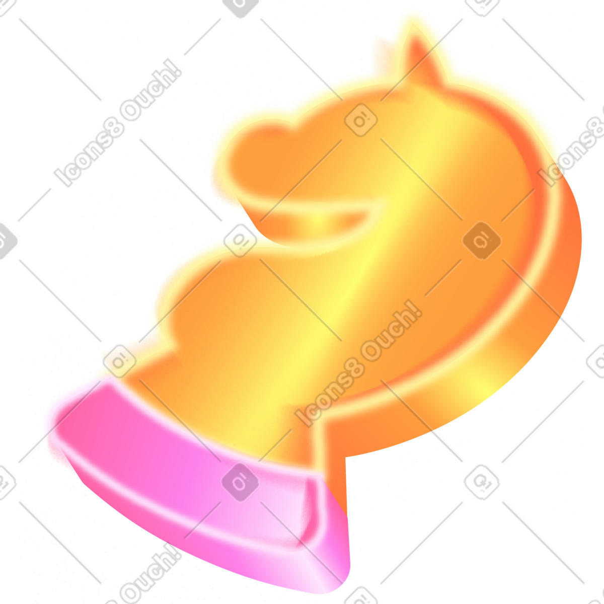 Knight piece illustration in PNG, SVG