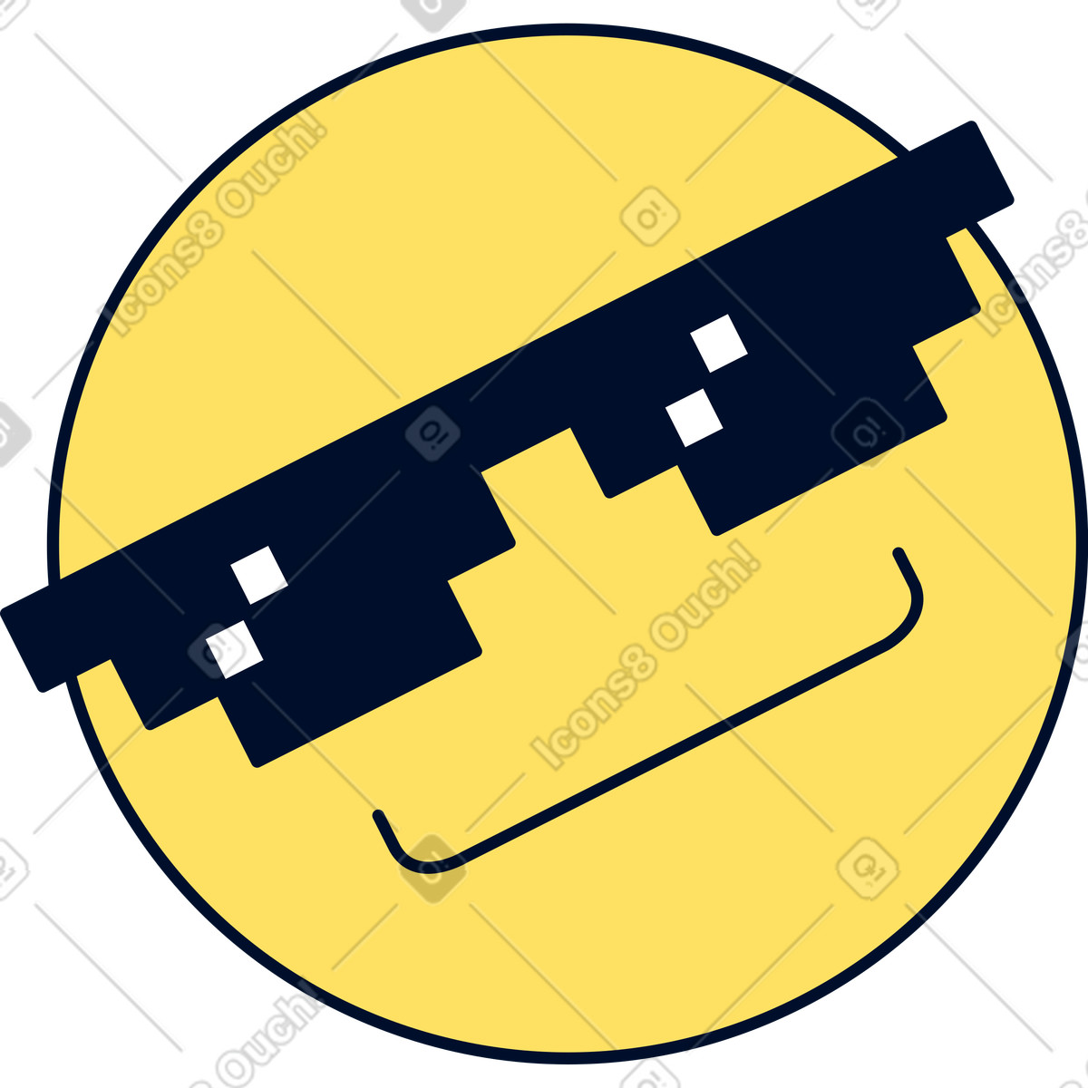 Ilustración Gafas de sol emoji en estilo Teal a descargar en PNG y SVG