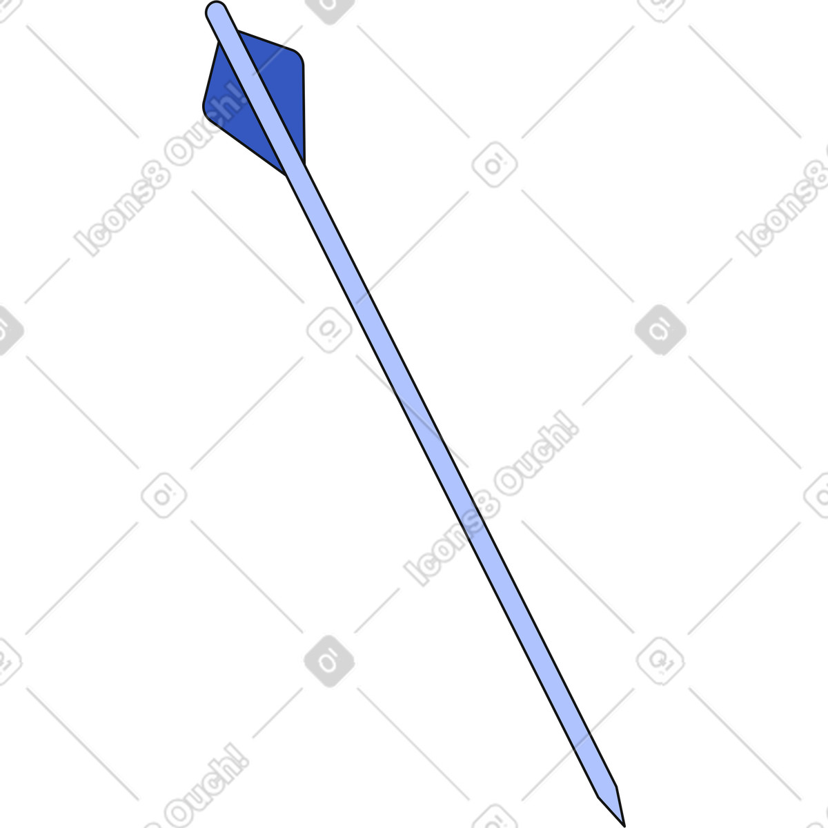 Illustration La flèche dans le style Techny à télécharger aux formats PNG, SVG