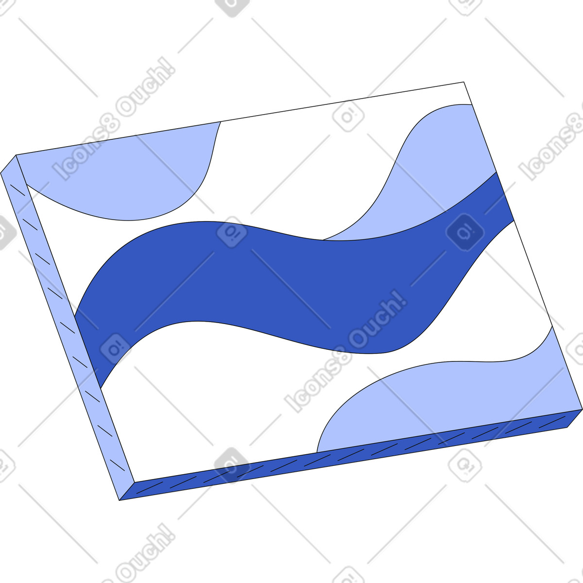 Tela con disegno illustrazione in stile Techny scarica in PNG, SVG