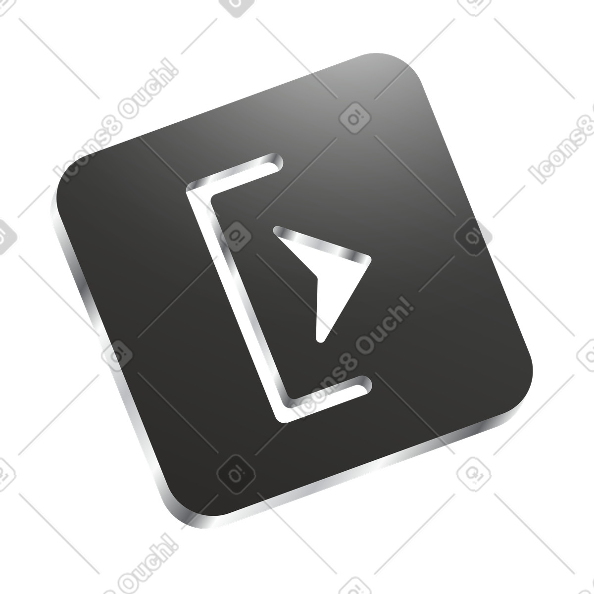 Log Out button, Account signoff and access control illustration in Token style download in PNG, SVG