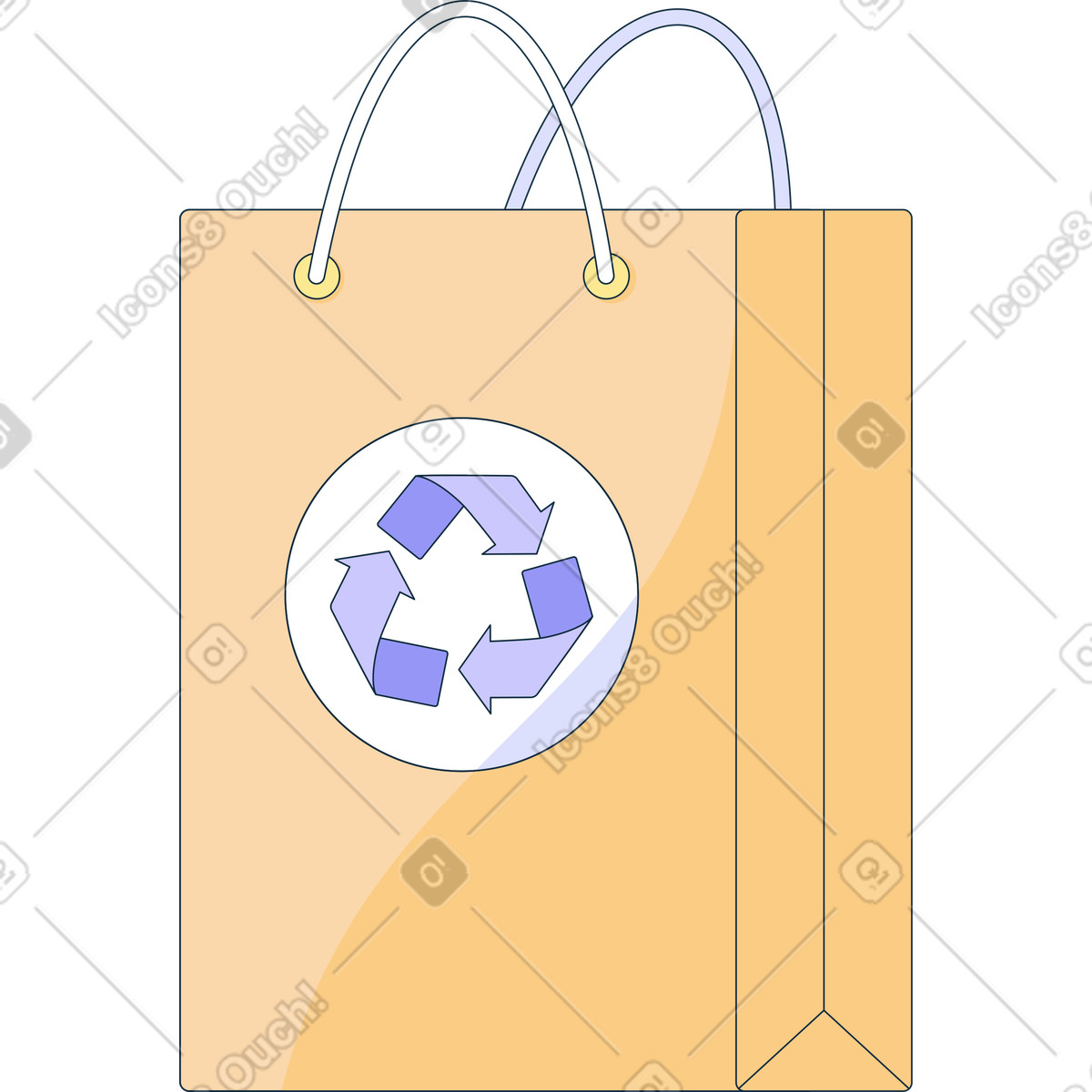 Illustration Emballage recyclable dans le style Bubble gum à télécharger aux formats PNG, SVG
