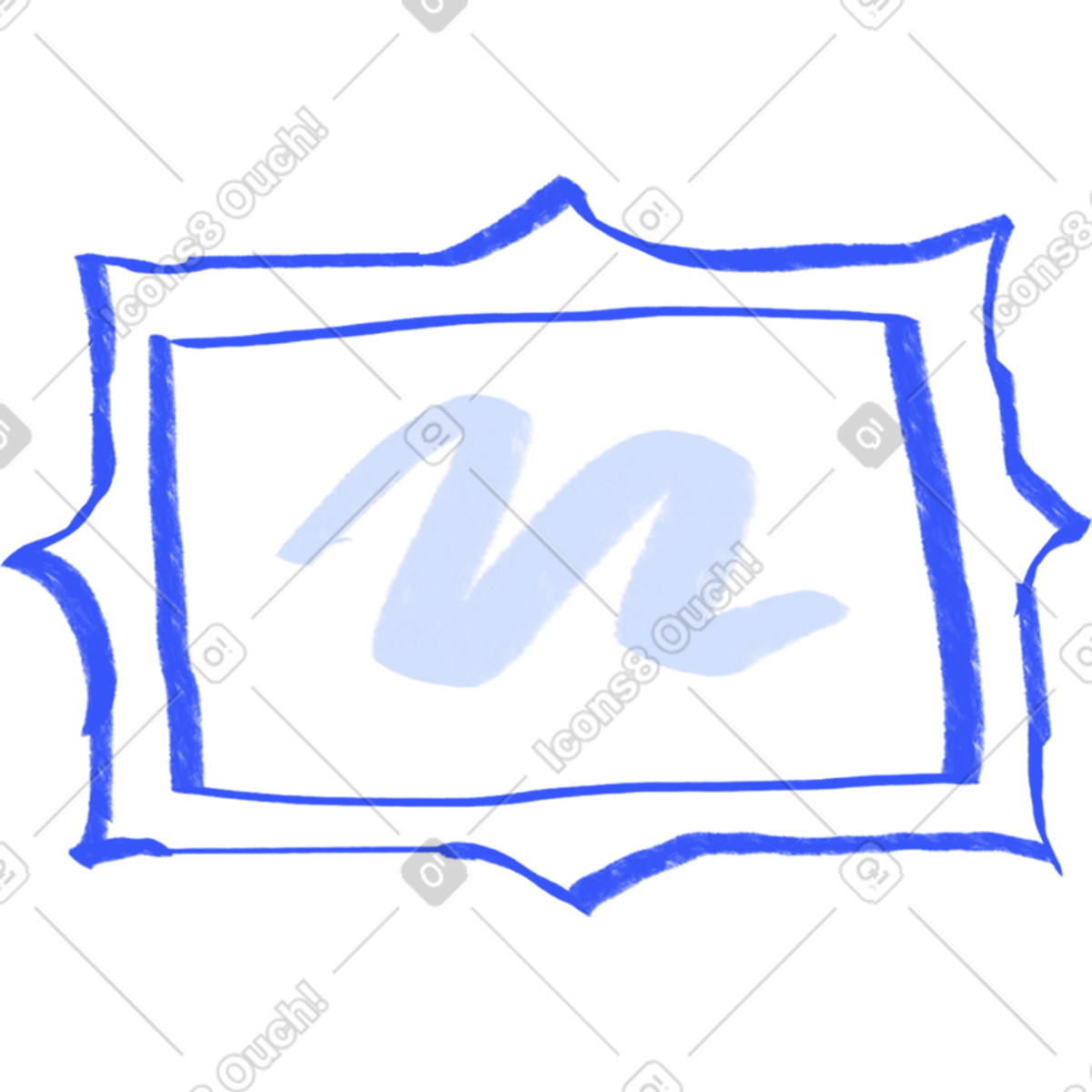 Painting in a frame-Illustration im Quirky-Stil als Download PNG, SVG