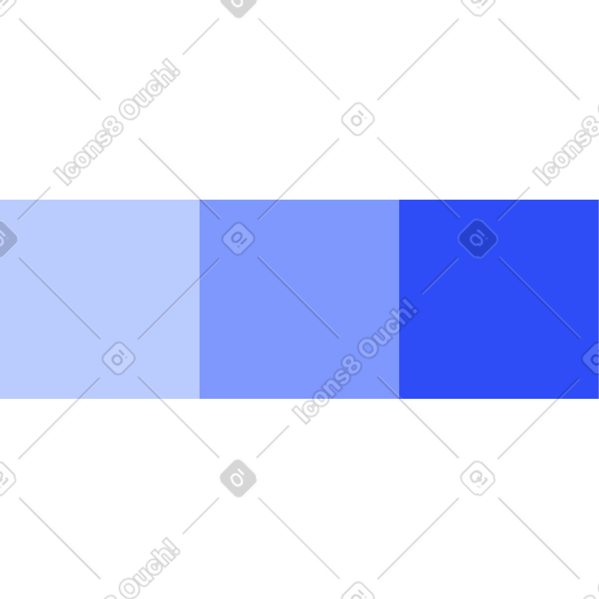 Blue color palette strip illustration in System style download in PNG, SVG