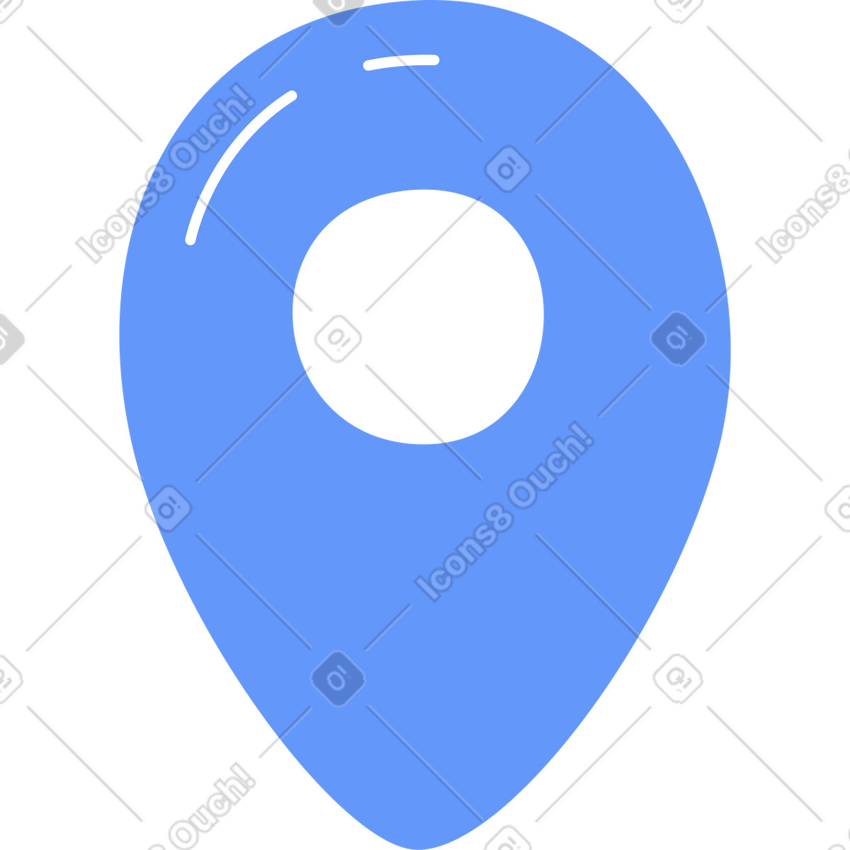 Ilustración Geoetiqueta azul en estilo Plain a descargar en PNG y SVG