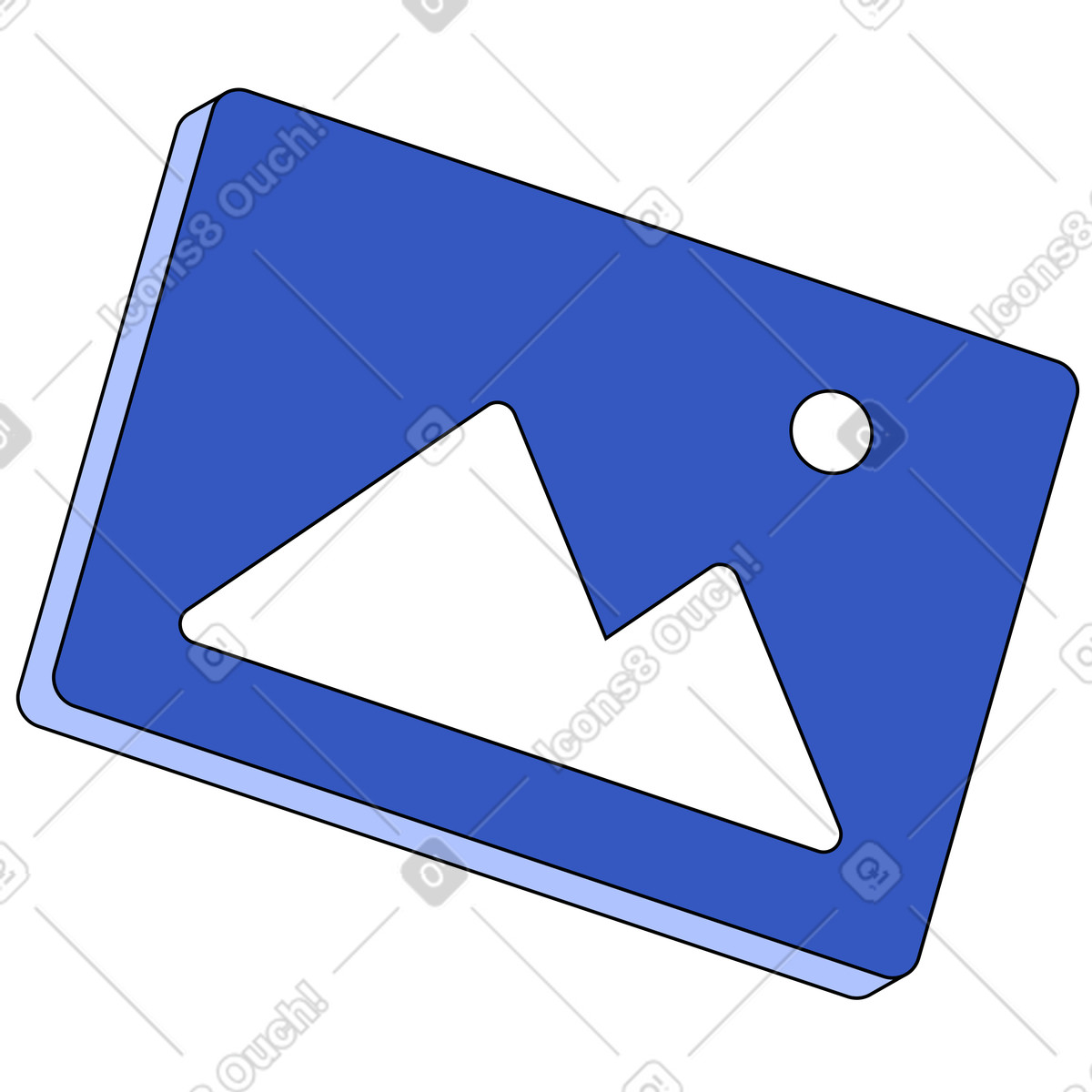 Ilustración Icono de imagen en estilo Techny a descargar en PNG y SVG
