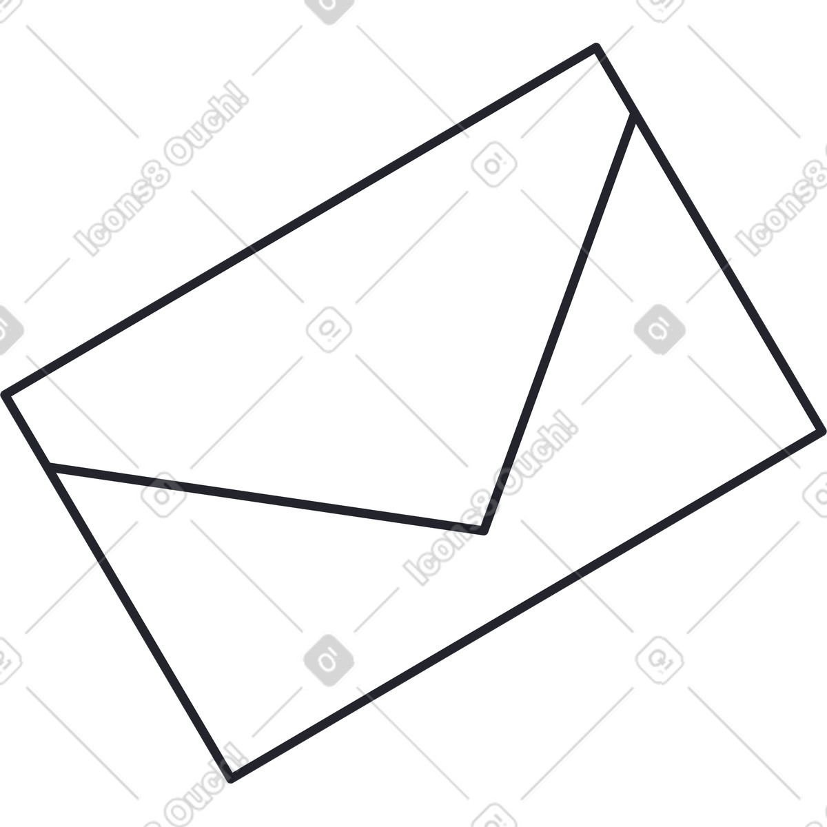Ilustración Sobre postal blanco en estilo Boba a descargar en PNG y SVG