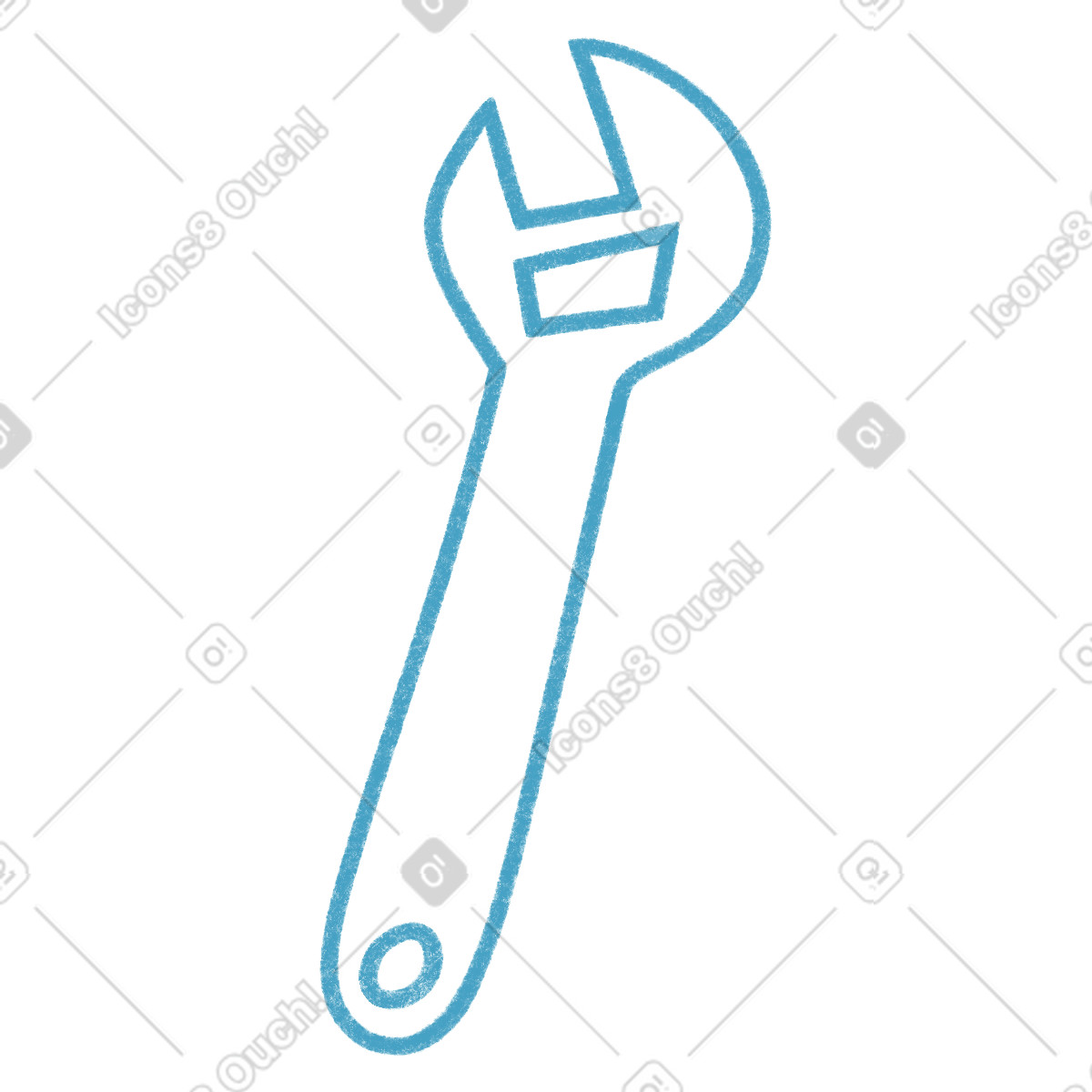Illustration Clé bleue dans le style Tutti à télécharger aux formats PNG, SVG