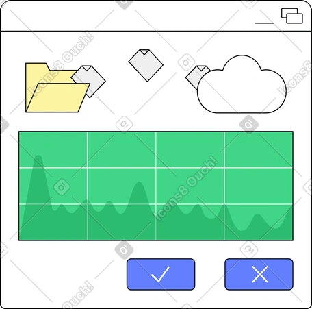 Interface du gestionnaire de fichiers avec synchronisation cloud et aperçu des données PNG, SVG