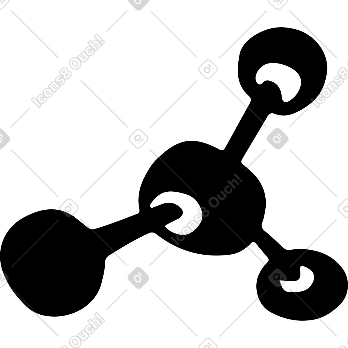 Verbindung von molekülen-Illustration im Line-Stil als Download in PNG, SVG