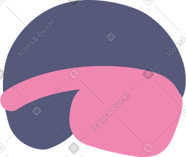 Helmet with snowboard goggles PNG, SVG