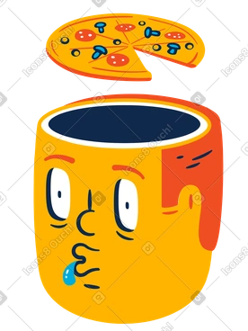Man thinking about pizza PNG, SVG