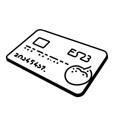 A close-up view of a credit card resting on a flat surface. The credit card has a sleek, modern design with rounded edges. The surface features intricate patterns and a unique holographic design that catches the light in various ways. The card displays an embossed logo in the center and a series of numbers along the bottom, all in a bold, clear font. Subtle reflections and shadows enhance the depth and detail of the card's surface.