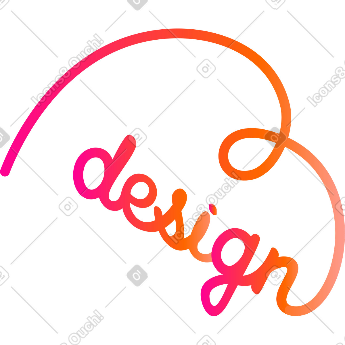 Ilustración Diseño de letras rojo anaranjado en estilo Glare a descargar en PNG y SVG