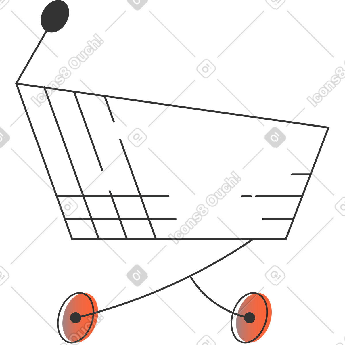 Ilustração de Carrinho comida em no estilo Crayon para baixar em PNG, SVG