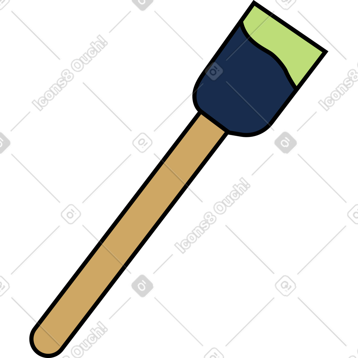 Brush illustration in Kindy style download in PNG, SVG