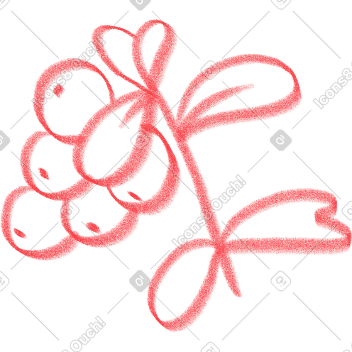 Ilustración Branch with berries en estilo Doodle a descargar en PNG y SVG