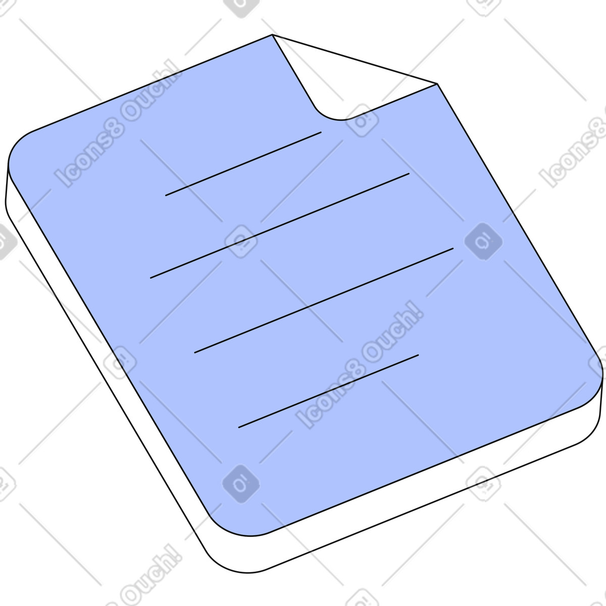 Document illustration in PNG, SVG