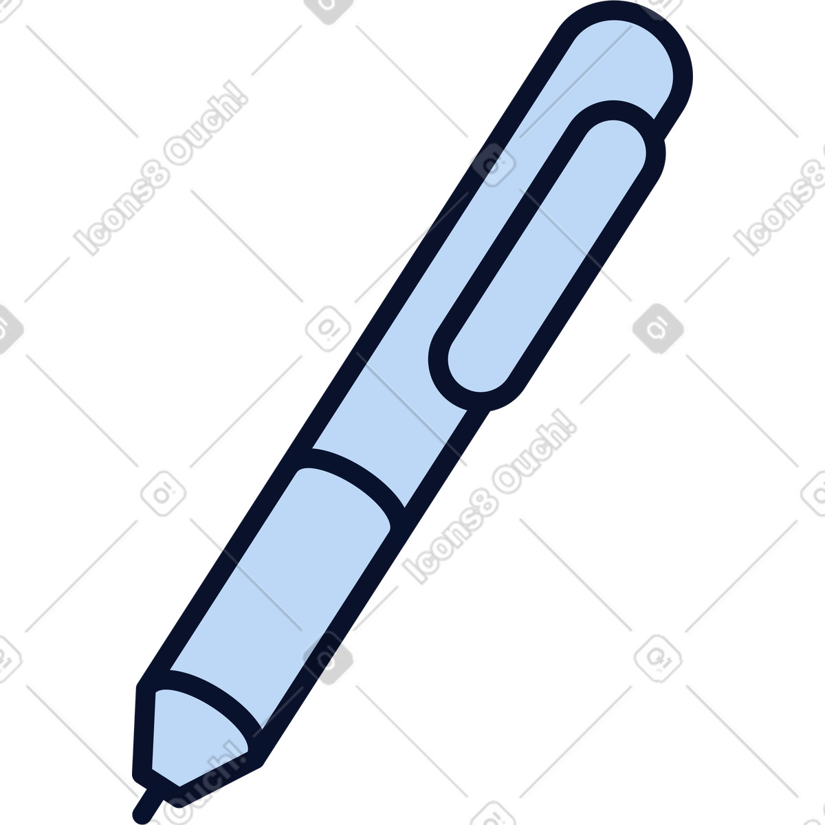 Penna illustrazione in stile Flexy scarica in PNG, SVG
