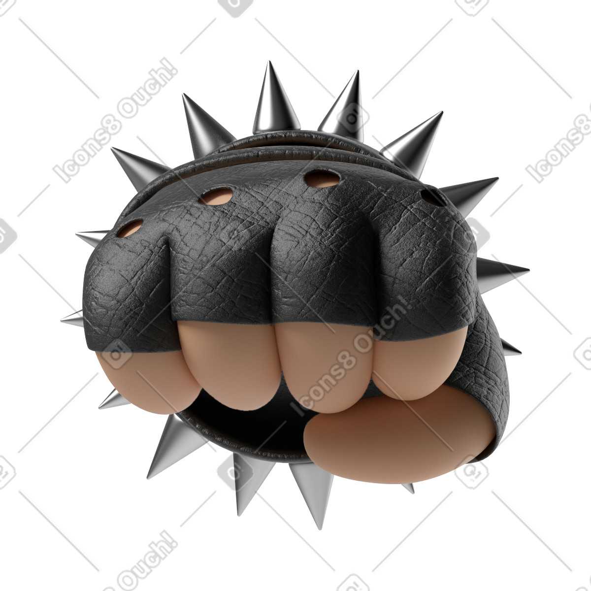 Il pugno in arrivo di rocker una mano dalla pelle abbronzata illustrazione stile 3D Hands Fun&Wild scarica PNG, SVG