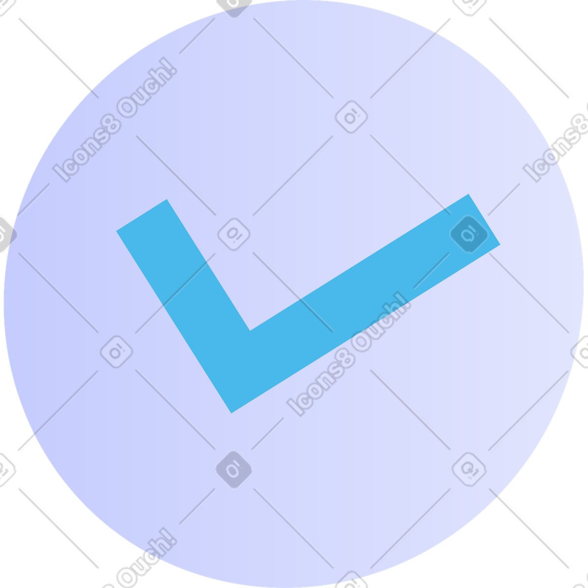 Ilustração de Ícone concluído em no estilo Quantum para baixar em PNG, SVG
