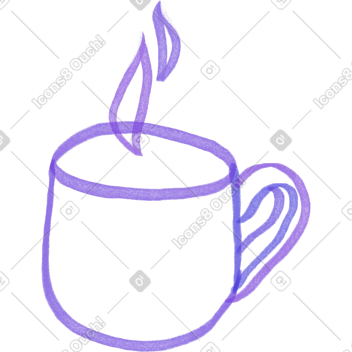 Cup illustration featuring vibrant designs, perfect as clipart for various graphics