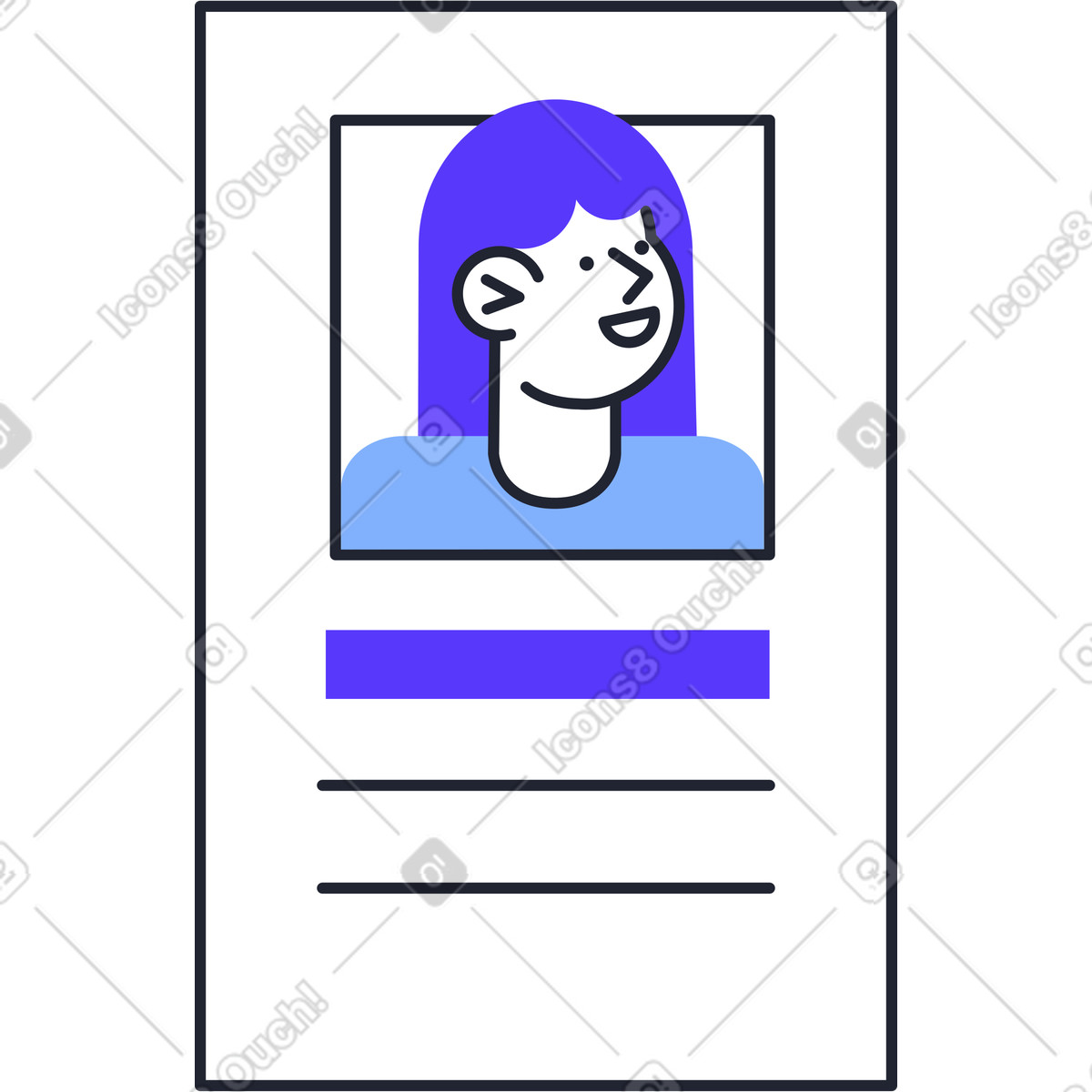Ilustración Woman in resume en estilo Pablita a descargar en PNG y SVG