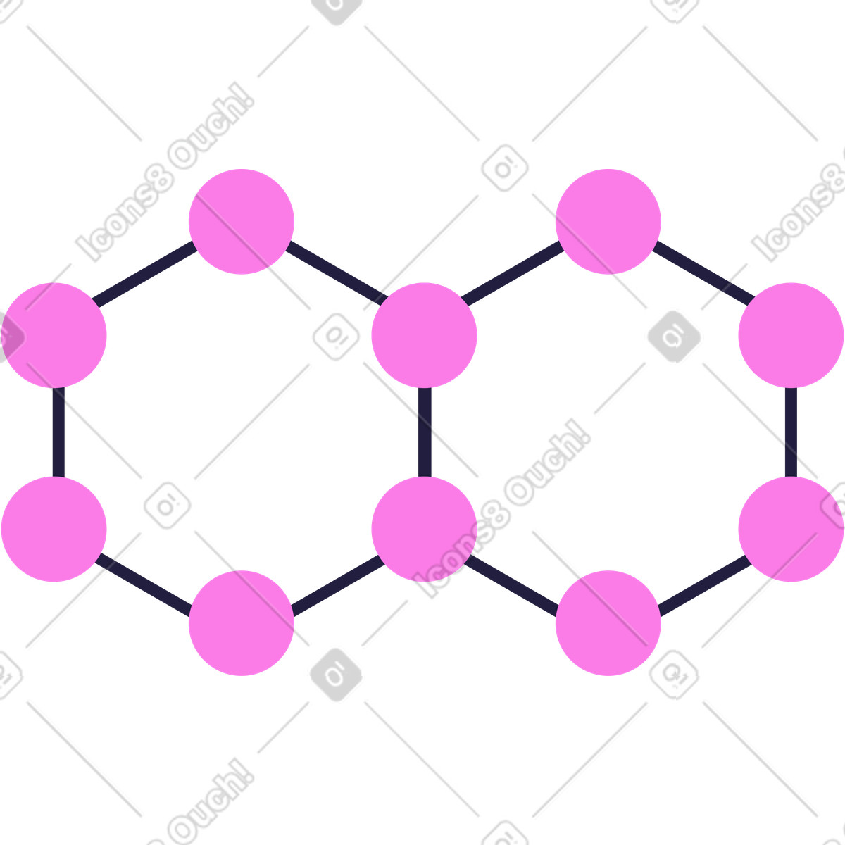 Mellow スタイルの 分子 のイラストをPNG、SVG形式でダウンロード