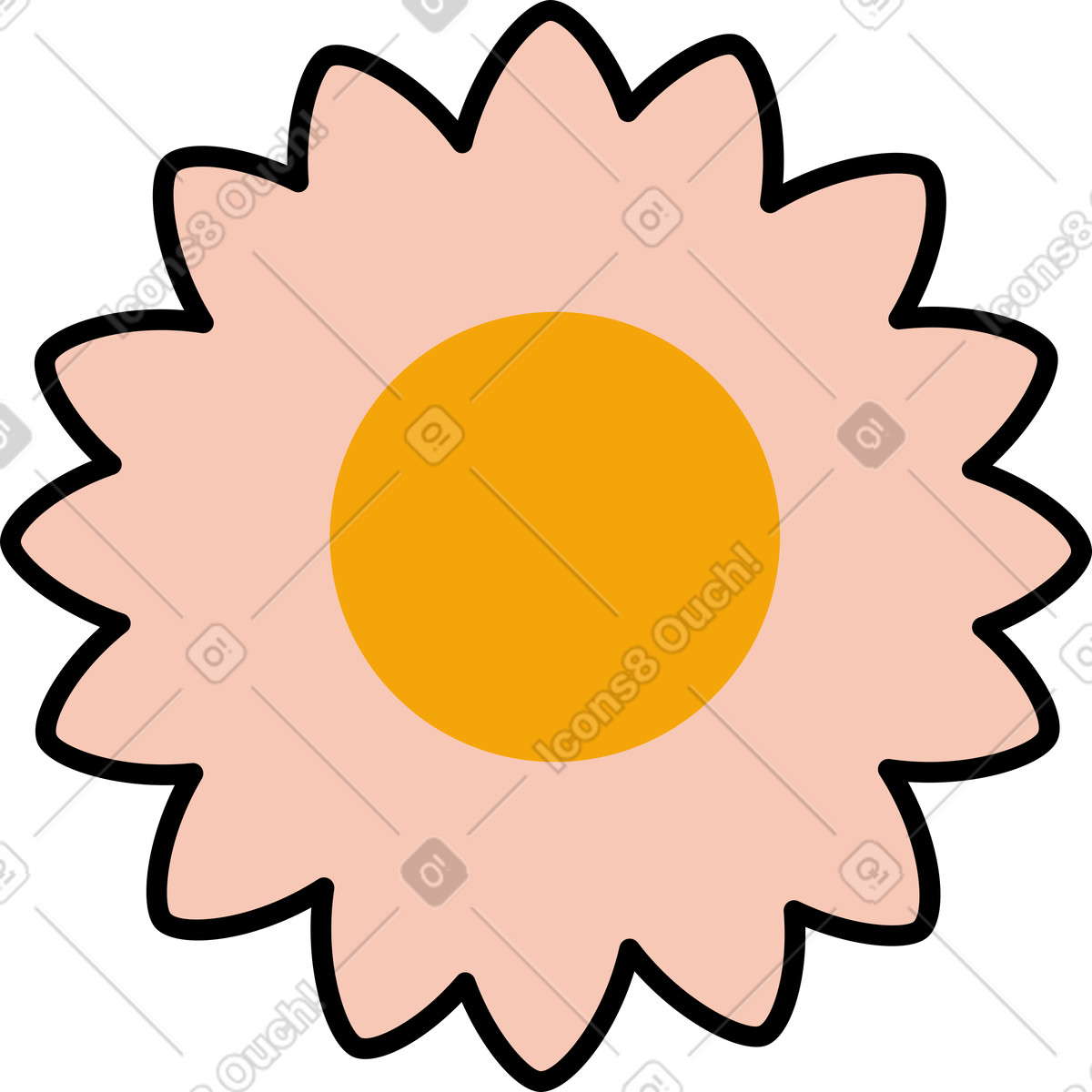Pinke blume-Illustration im Jelly-Stil als Download in PNG, SVG