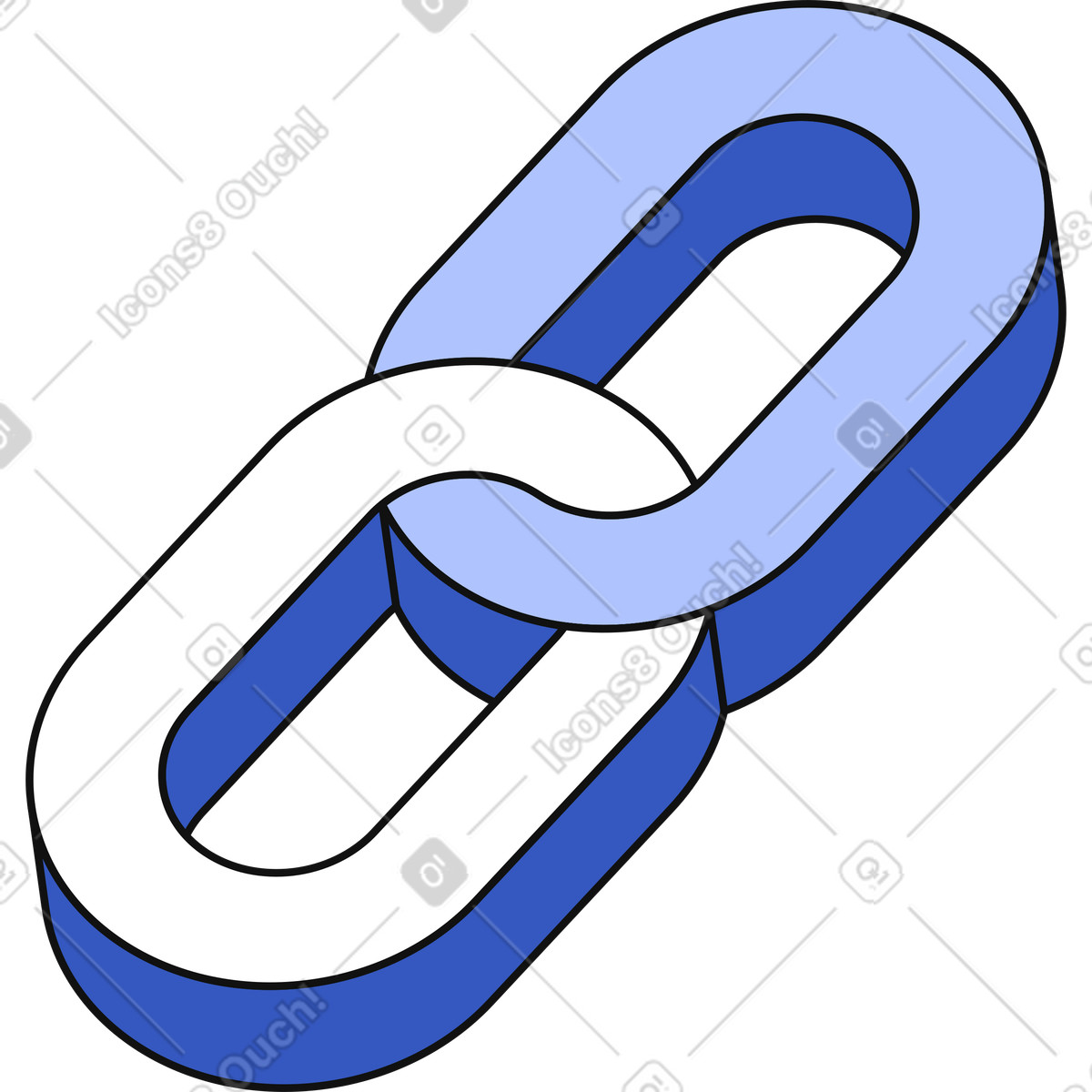 Ilustração de Ícone link em no estilo Techny para baixar em PNG, SVG