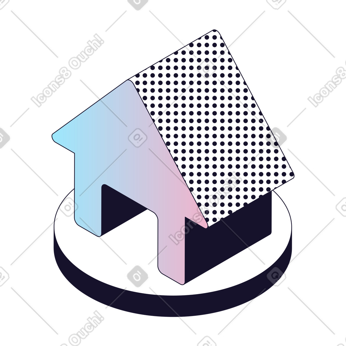 Smart Home, House Access, Property Security illustration in Node style download in PNG, SVG