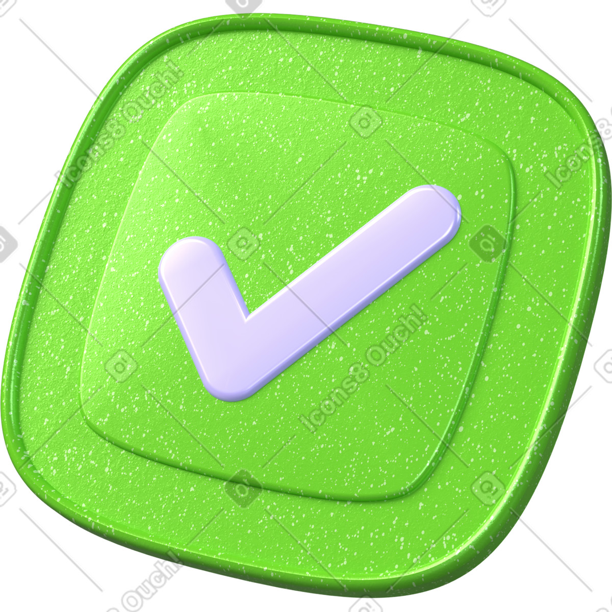 Green checkmark illustration in 3D Boost style download in PNG, SVG