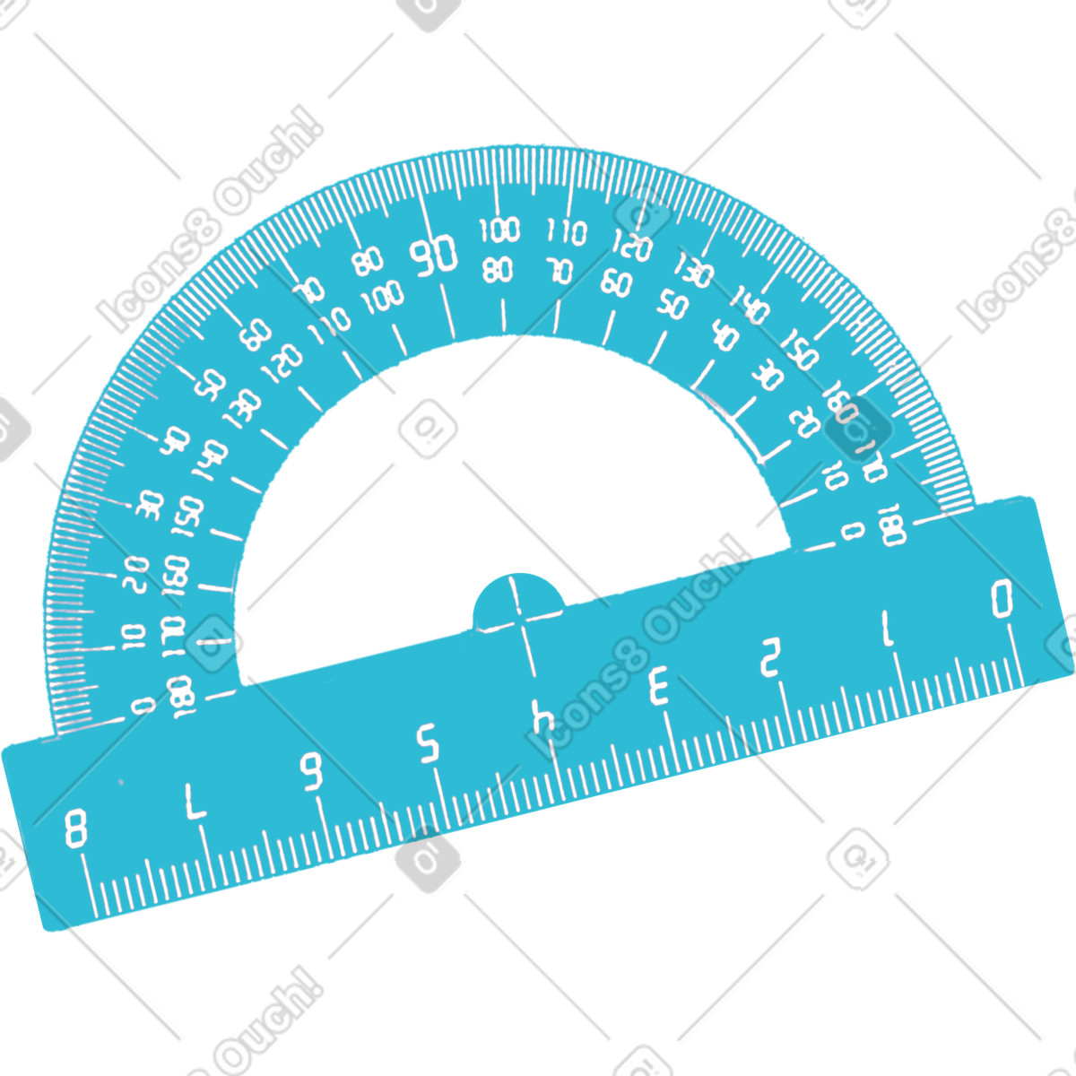 Ilustración Regla azul en estilo Print a descargar en PNG y SVG