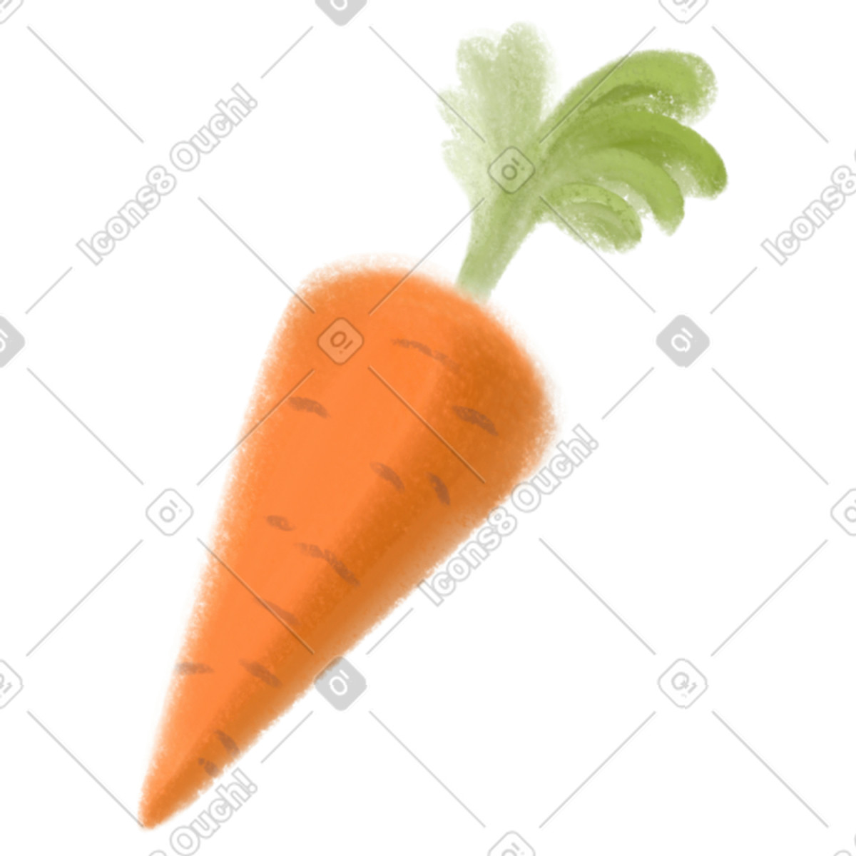 Ilustración Carrot en estilo Mushy a descargar en PNG y SVG