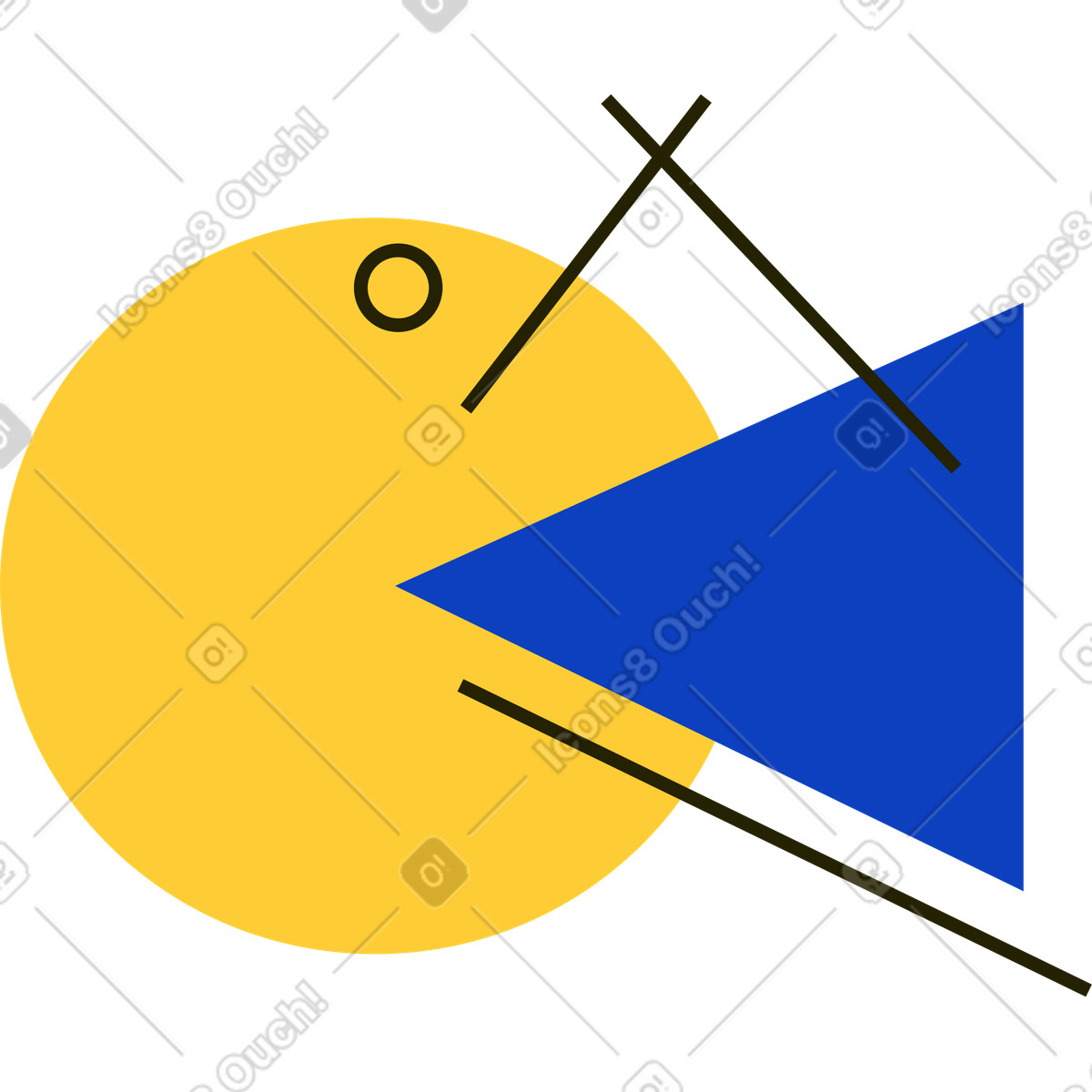 Ilustração de Abstrato fogo em no estilo Geom para baixar em PNG, SVG