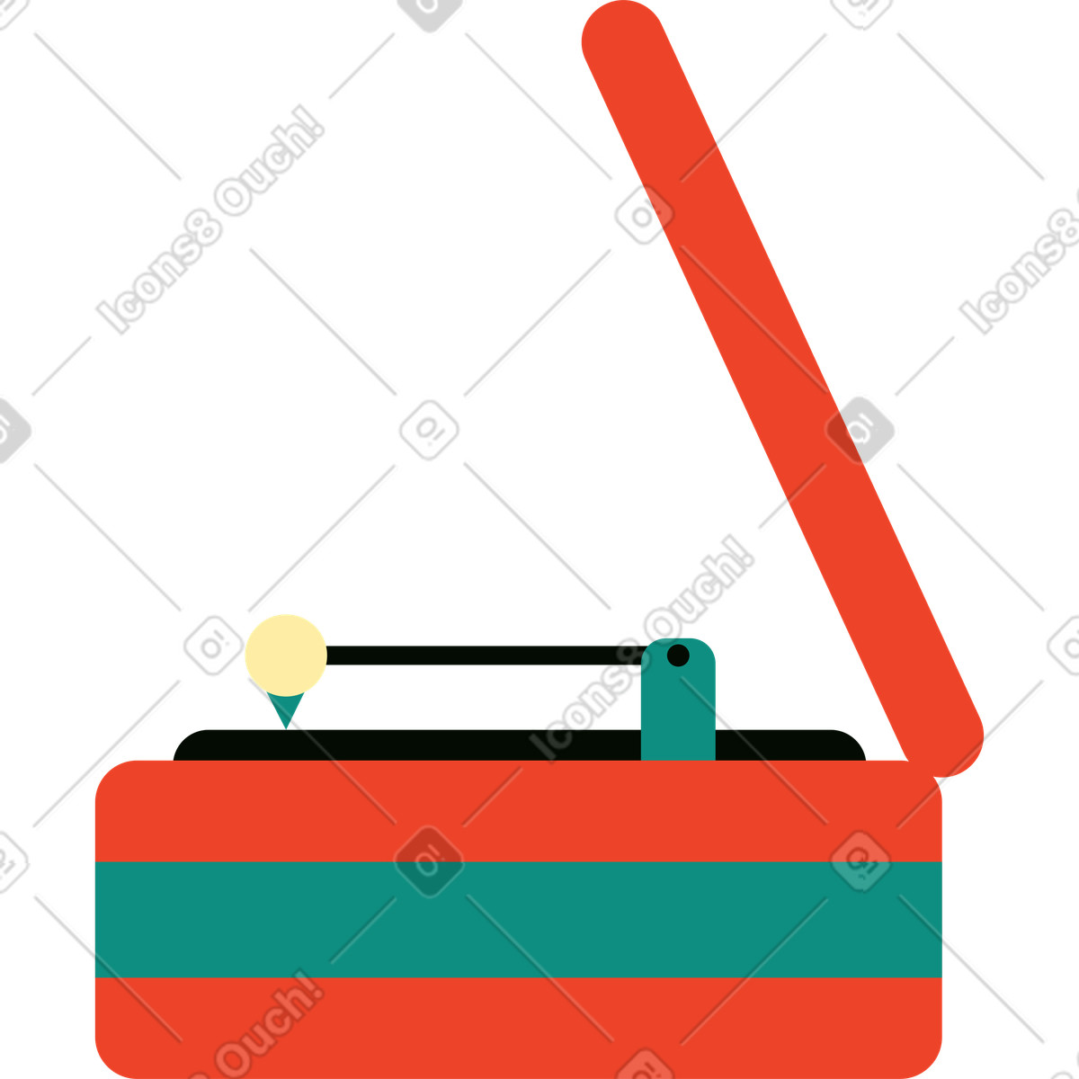 下载 Polar 风格的 Vinyl record player 插画，支持 PNG、SVG 格式