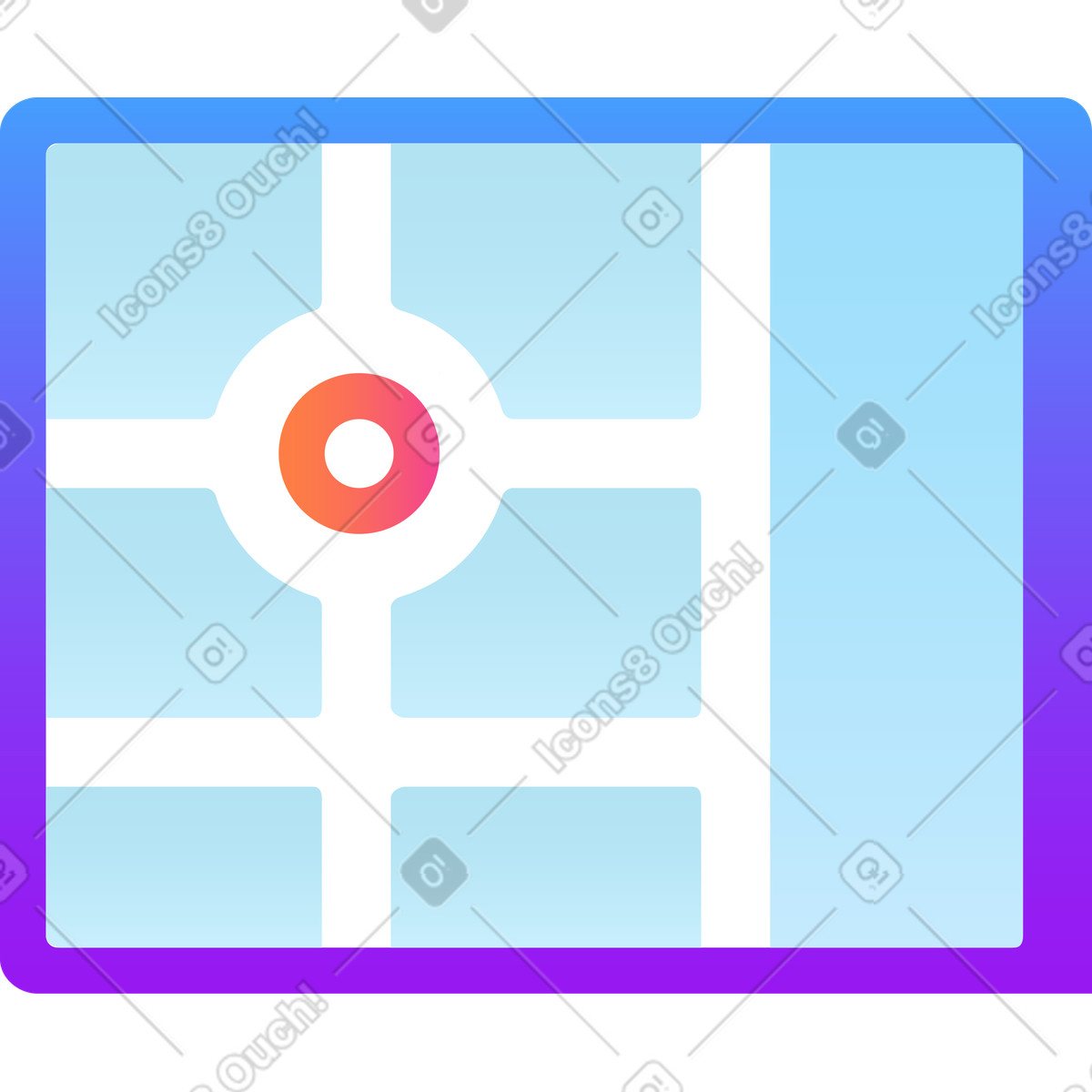 Иллюстрация Карта в стиле Hugo — скачать в форматах PNG, SVG