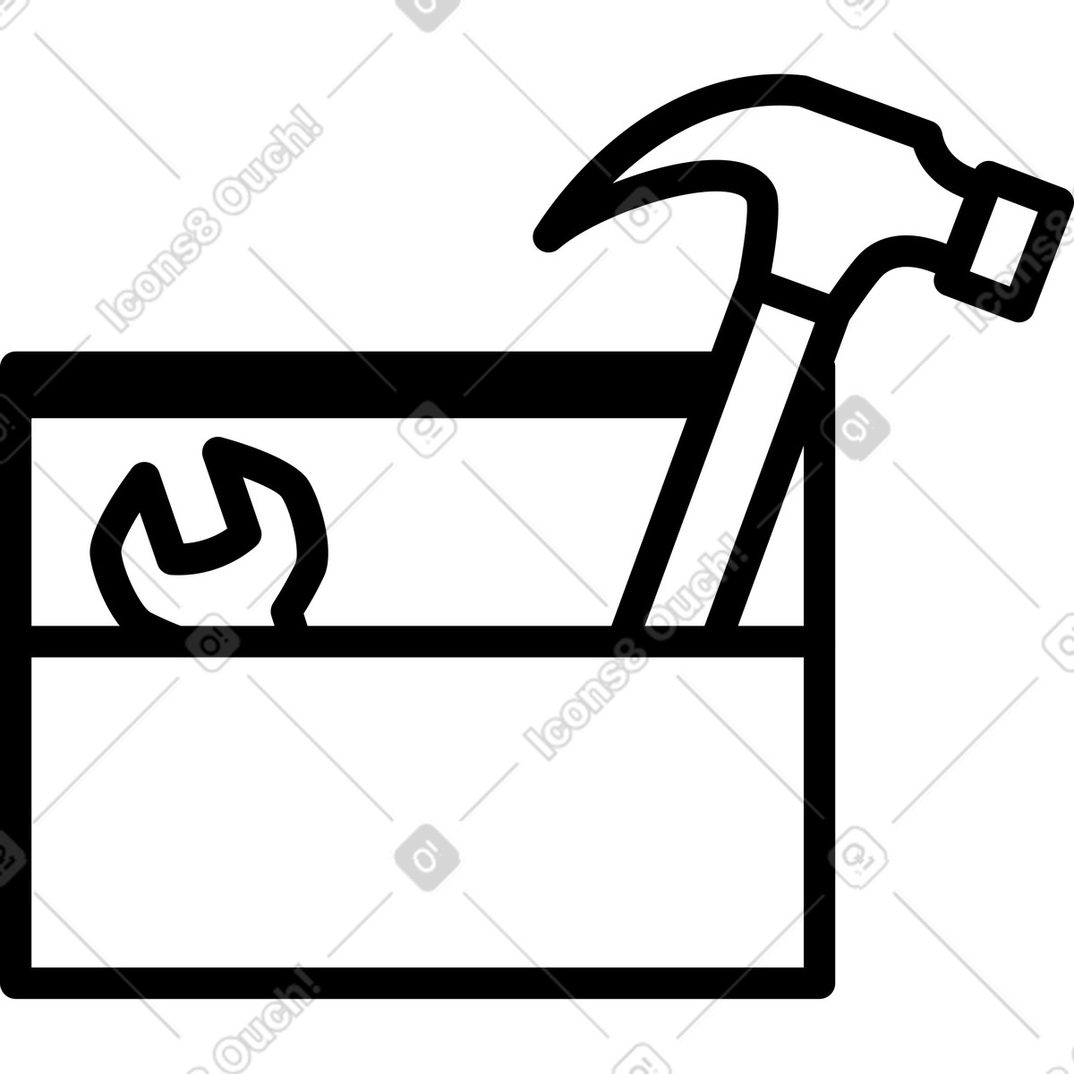 Ilustración Caja de herramientas en estilo Transistor a descargar en PNG y SVG