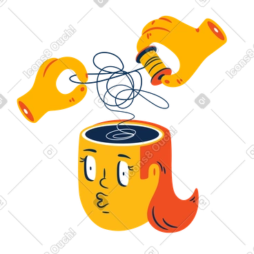Woman receiving professional psychological treatment PNG, SVG