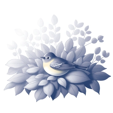 A bird nestled within a pile of vibrant autumn leaves