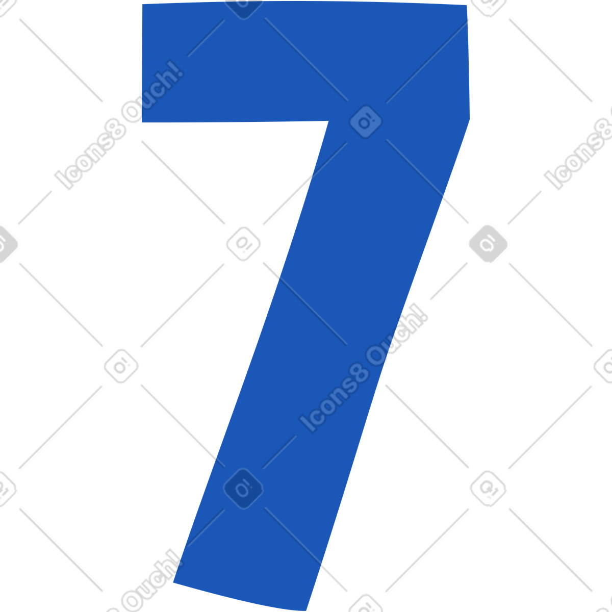 Number 7 illustration in Storyline style download in PNG, SVG