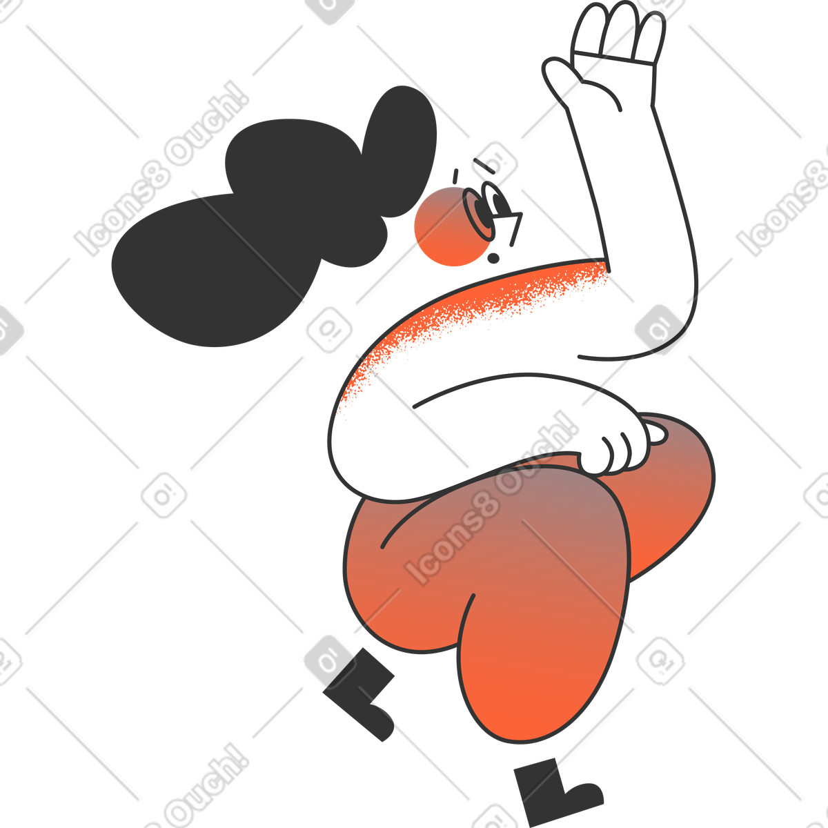 下载 Crayon 风格的 女孩 插画，支持 PNG、SVG 格式
