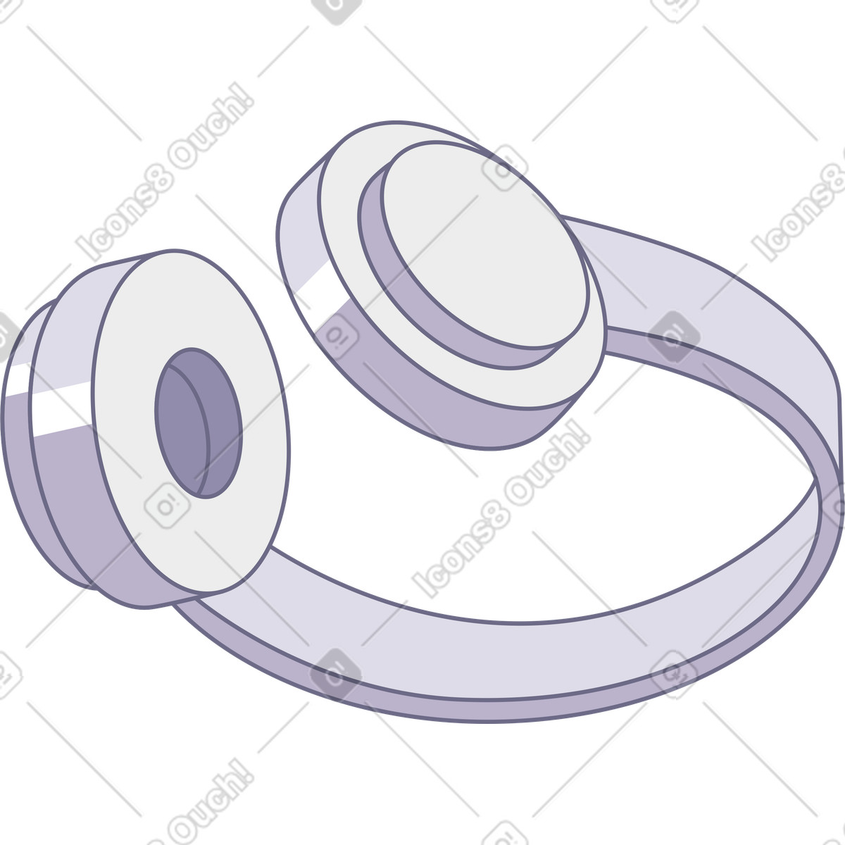 Modul スタイルの Headphones のイラストをPNG、SVG形式でダウンロード