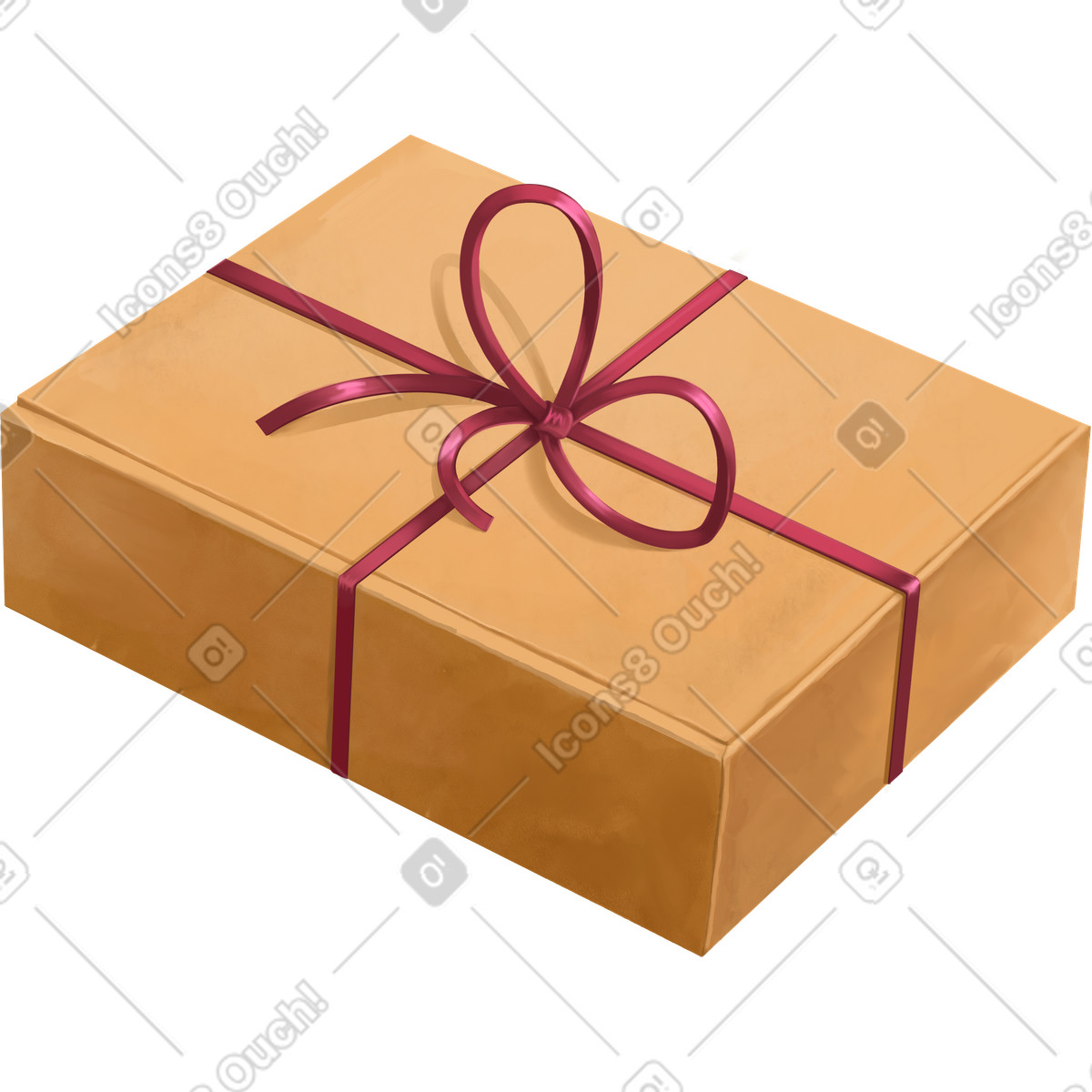 Ilustração de Box with ribbon em no estilo Props para baixar em PNG, SVG