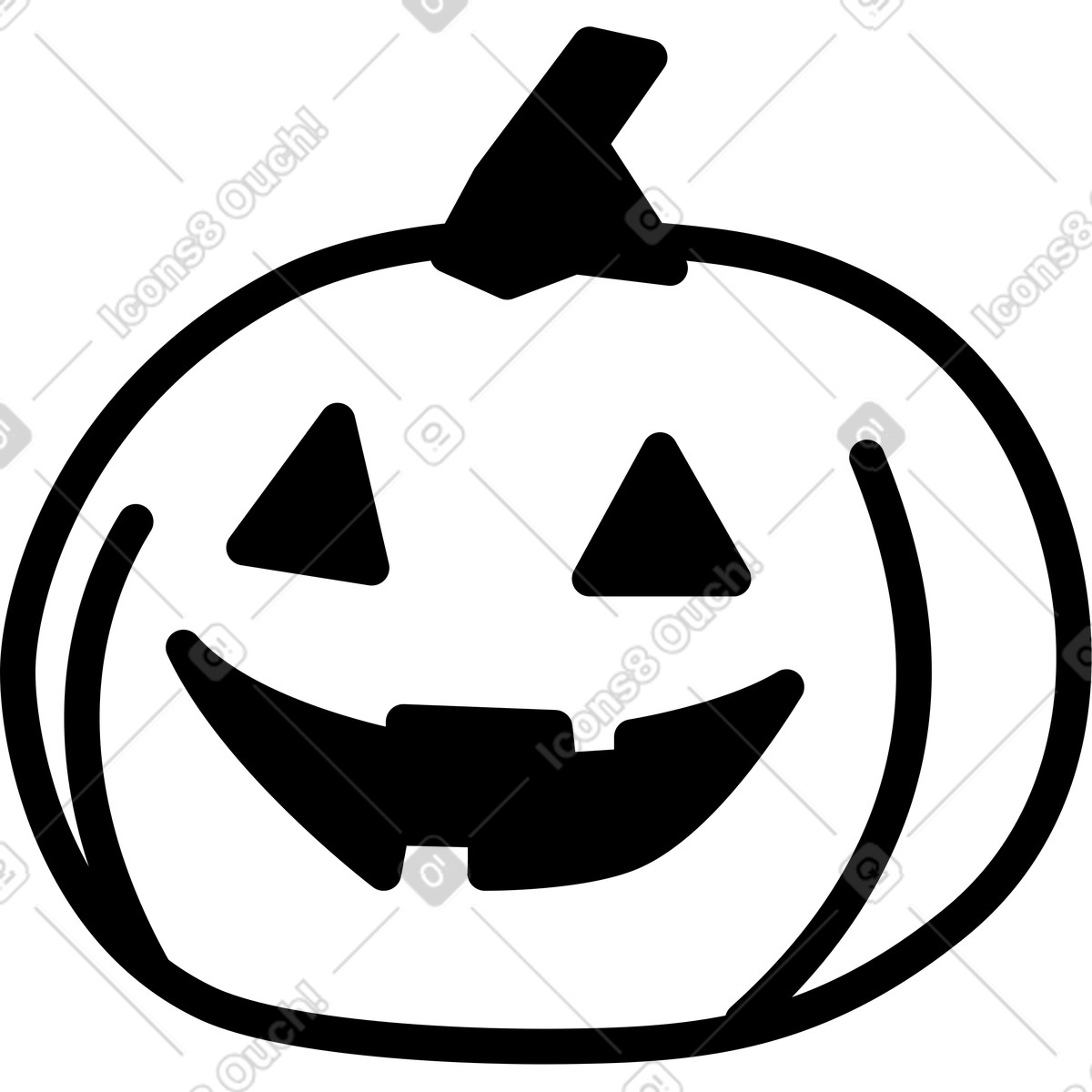 Halloween kürbis-Illustration im Weekday-Stil als Download in PNG, SVG
