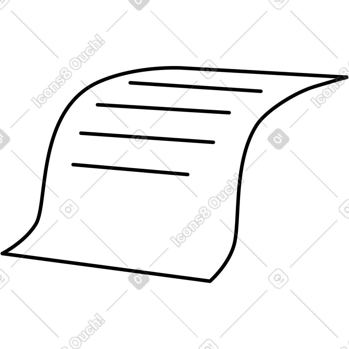 Foglio con testo illustrazione in stile Jelly scarica in PNG, SVG