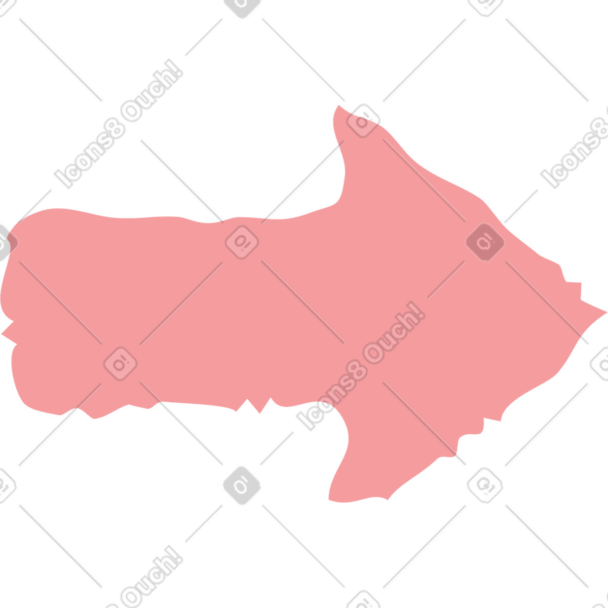 Pink arrow shape-Illustration im Flamenco-Stil als Download in PNG, SVG