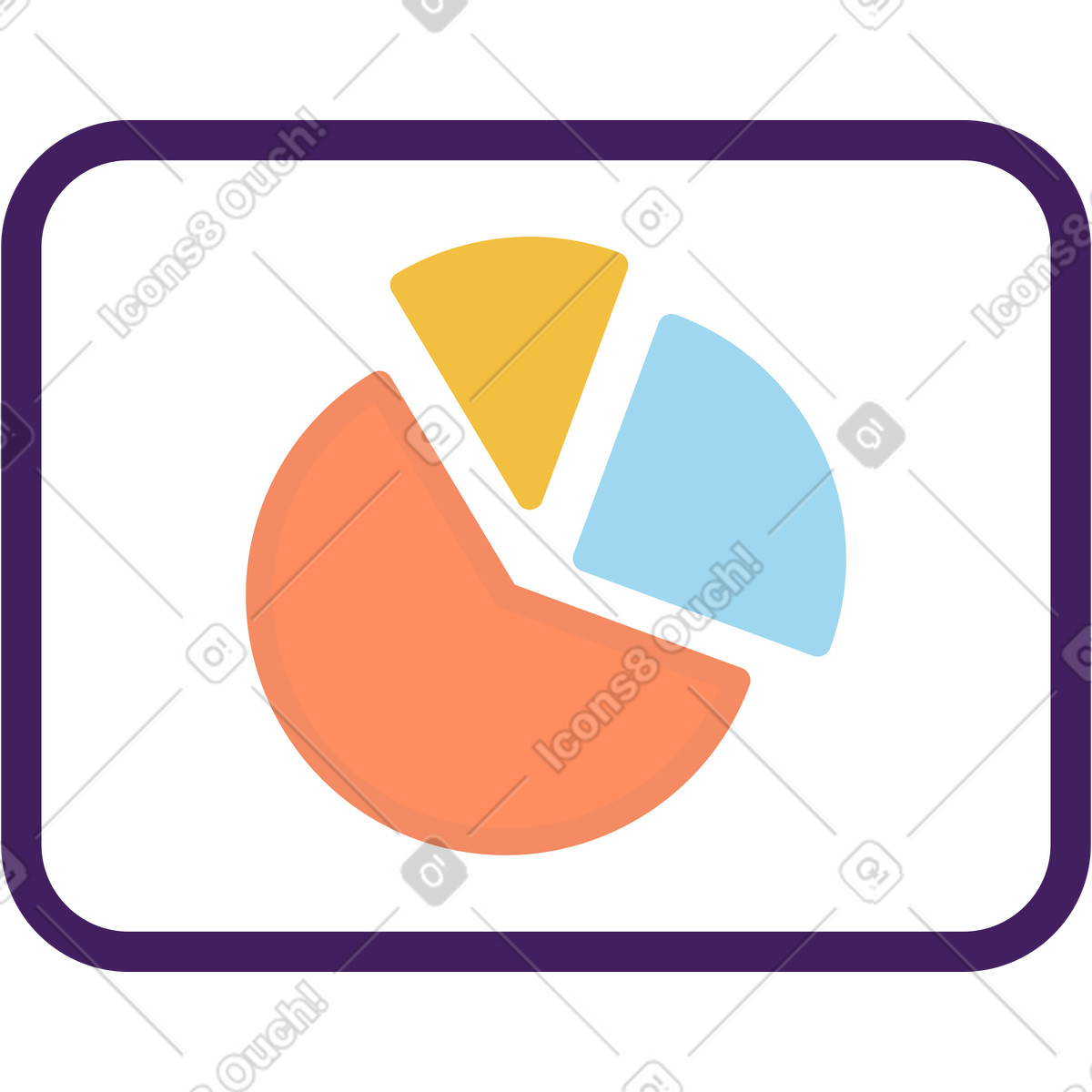 Ilustración Gráfico circular en estilo Simplistic a descargar en PNG y SVG