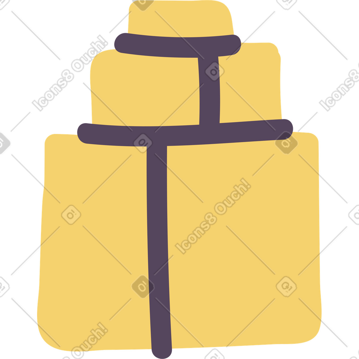 Stack of boxes illustrazione in stile Pluto scarica in PNG, SVG