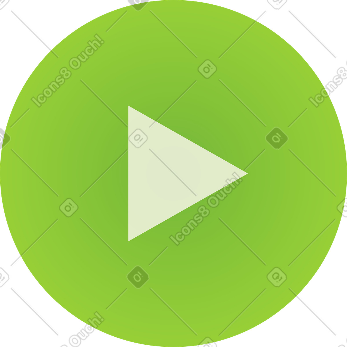 Grüner play-button-Illustration im Fizzy-Stil als Download in PNG, SVG